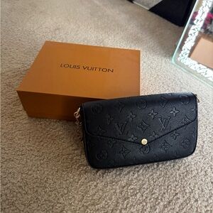 Louis Vuitton Black Monogram Clutch